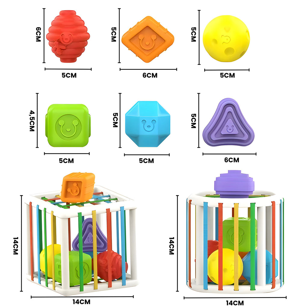 Blocos de forma Montessori